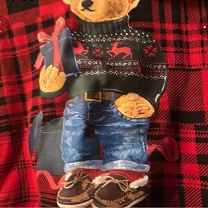 Polo Bear Red Plaid Sweater